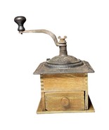 Vintage Coffee Bean Mill Grinder Wooden Cast Iron Crank &amp; Wooden Knobs - £47.05 GBP