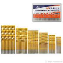 60-Piece Mini Drill Bit Set with 12 Free HSS Titanium Bits for Metal, Wo... - $17.59