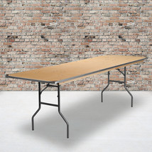 30x96 Wood Fold Table-Met Edge XA-3096-BIRCH-M-GG - $378.95