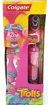 Trolls Colgate Electric Toothbrush + Anti-cavity Fluoride Toothpaste Pink Poppy - £7.96 GBP