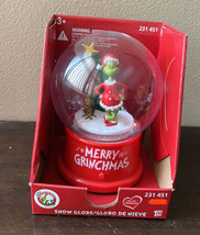 Dr Seuss The Grinch With Christmas Gifts Musical Snow Globe New - $46.97