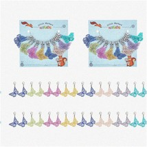 Rainbow FlutterLocks: 32 Pcs Stainless Steel Stitch Marker Set with Lobster Clas - $29.65