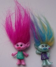 Hasbro Dreamworks Two Pink &amp; Blue Troll Dolls  - $3.99