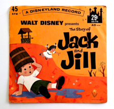 1962 Walt Disney Story of Jack &amp; Jill Vinyl 45 Record Disneyland LG-776 Children - £11.96 GBP