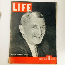 VTG Life Magazine June 17 1940 Industrial Commander Knudsen No Label - £11.39 GBP