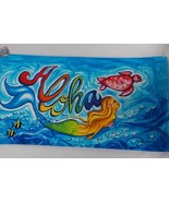 KC HAWAII ISLAND INSPIRED BEACH TOWEL 30X60 ALOHA MERMAID OCEAN KELLY PA... - $14.99