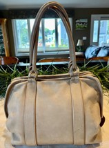 Coach 4055 Vintage Leather Soft Satchel Top Handle Zip Top Bag Bone No H... - $149.00