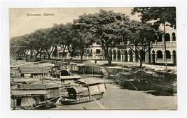 Shameen Island Canton Postcard Sampans China 1910&#39;s Sternberg - £13.98 GBP