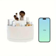 White Plastic Rotating Cosmetic Makeup Storage Carousel - New - £15.61 GBP