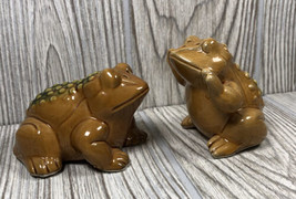 Vintage Hand Painted Japan Toads Salt &amp; Pepper Shaker Set - £9.41 GBP