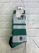 Harry Potter Slytherin Logo Mens Crew Socks 1 Pair Gray Green Shoe Size ... - £8.18 GBP