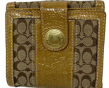 Authentic Coach Signature Brown Logo Bi Fold Wallet - $21.84