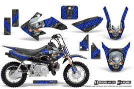 Honda Crf 50 Graphics Kit Creatorx Decals Stickers Danger Zone Blue - £86.13 GBP