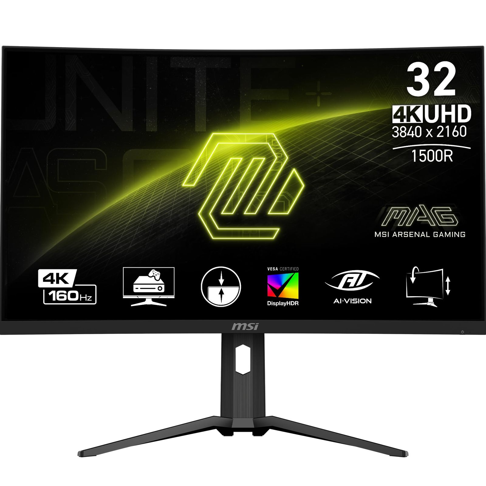 MSI MAG321CUP 32-inch 3840 x 2160 (UHD), VA, 4K Gaming Monitor 160Hz, Ad... - $484.50
