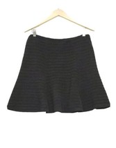 Maeve Anthropologie Skirt Womens Size Large Black Textured Knit Fit And Flare - £17.01 GBP