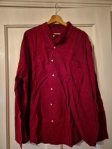 Mens 3XL Cotton/Linen Long Sleeved Red Shirt - £9.90 GBP