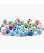 200pcs Pastel Wooden Round Spacer Beads 8-12mm - £1.62 GBP