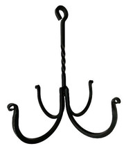 4 ARM HERB HOOK - Heavy Duty Amish Hand Forged Twisted Wrought Iron - $34.97