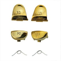 For PS4 Controller 1st Gen Replacement R1 L1 R2 L2 Gold Chrome Trigger Buttons - £6.25 GBP
