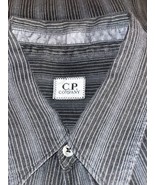 C.P. Company Men's Black Stripes Blouse Cotton Casual Shirt Size 17 / 43 - £21.40 GBP