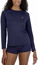 Nautica Women&#39;s UPF 30+ Long Sleeve Rash Guard Swim Shirt - £23.36 GBP