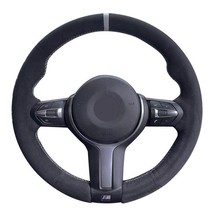 Suede Steering Wheel Cover for Bmw F30 F31 F34 F10 F11 F07 X1 X2 X3 F25 F32 F33 - £29.33 GBP