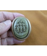 (CM70-35) THREE MUSES Graces Women goddesses gray CAMEO Pin Pendant Jewelry - €28,41 EUR
