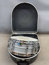 Vintage Ludwig Acrolite Snare Drum 8 Lug 14x5” Case Stand Blue Olive Bad... - $645.74