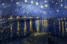 painting Giclee Vincent Van Gogh Starry Night Over the Rhone  Fine Art Canvas - £9.02 GBP+