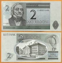 ESTONIA 2007 UNC 2 Krooni Banknote Paper Money Bill P-85b - £0.78 GBP