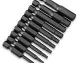 10Pcs Hex Head Allen Wrench Drill Bit Set, S2 Steel Hex Head Screwdriver... - $15.99