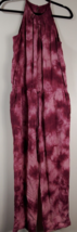 Cloth &amp; Stone Jumpsuit Womens Size Small Maroon Tie Dye Slash Pockets Pu... - $28.59