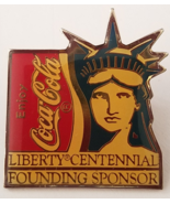 Liberty Centennial, Enjoy Coca Cola, Founding Sponsor Pin, Brand New - $6.95