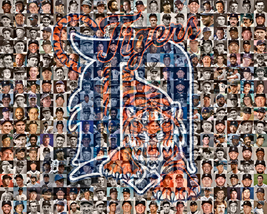 Detroit Tigers Mosaic Print Art Created Using The Greatest Tiger Players from th - £34.86 GBP+