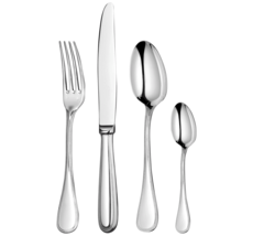 Perles by Christofle France Stainless Steel Flatware Place Setting 5 Pie... - $227.70