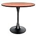 LeisureMod Bristol 36" Round Dining Table, Modern MDF Top & Black Iron Pedestal  Item image 6