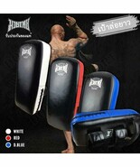 Muay Thai Long Kick Pads – Durable PU Leather Focus Pads for Training &amp; ... - $115.80 CAD