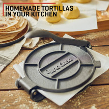 Uno Casa Tortilla Press Cast Iron - 8 Inch, Pre-Seasoned Tortilla Maker for Corn - £41.39 GBP