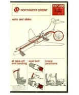 Northwest Orient Airlines 727-200 Safety Features Card - £21.79 GBP