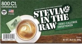 Stevia In The Raw, (800ct), PlantBased Zero Calorie Sweetener FREE SHIPPING - £19.13 GBP