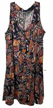Diana Marco Sundress Midi Women&#39;s Size 22 Abstract Art Watercolor 1990s ... - £14.79 GBP