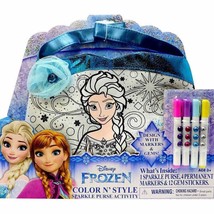 Disney Frozen Color N&#39; Style Fashion Purse Activity Kit - £10.01 GBP