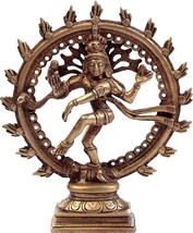 Lord Shiva Dancing Natraj Murti Nataraja Shiv Statue Brass Metal Home Décor - £64.10 GBP