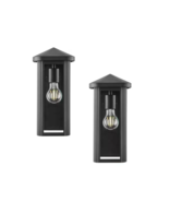 NEW Hampton Bay Granby 12&quot; 1-Light Black Wall Lantern w/ Clear Glass(2 P... - $13.90