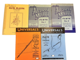 5 Flute Piccolo Music Books Study Course Ruben Universal Wagner Vintage - $51.29