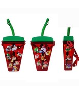 Super Mario Bros Red Plastic Portable Water Bottle 16oz - $12.86