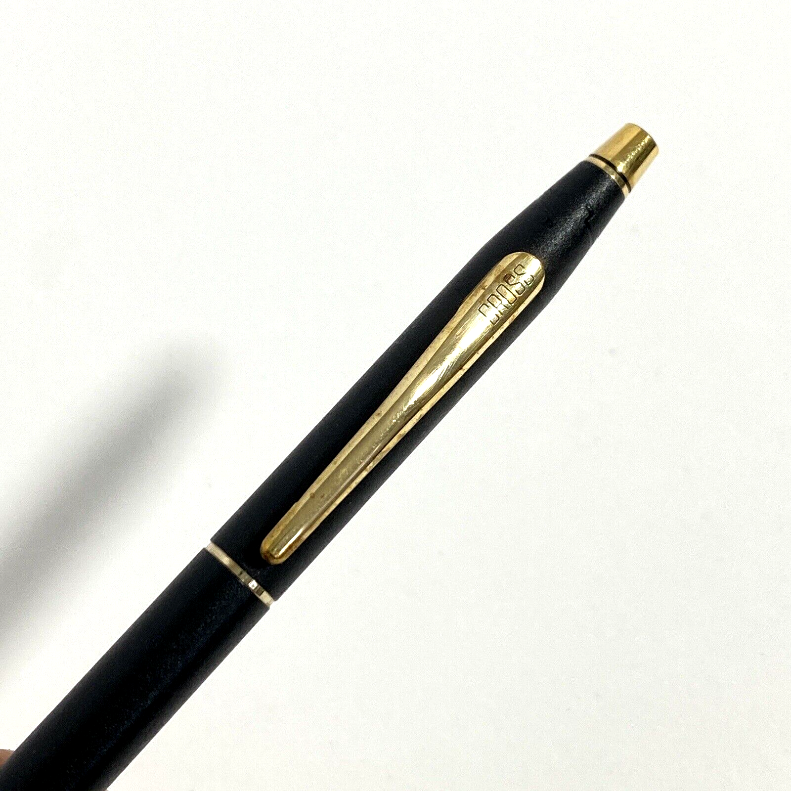 Vintage Cross Black With Gold Trim Ballpoint Pen Good Working Condition W/logo - $29.95