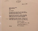 Vintage Geo F Bassett &amp; Company Importers Letter Head July 6 1942 New York - £15.47 GBP