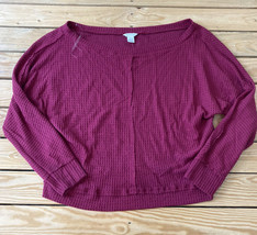 caslon NWOT women’s waffle knit boat neck shirt size L pink F2 - £7.76 GBP