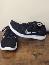 Nike Free RN Flyknit Women&#39;s Size 8.5 Running Shoes Black Flex Comfort 8... - $27.10